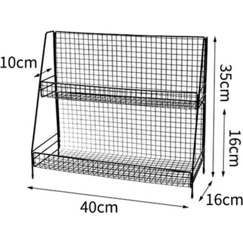 Kitchen Storage Tool Makeup Storage Shelf Home Organizer Iron Art Multifunction 2 Layers Storage Shelf Bathroom Table Organizer