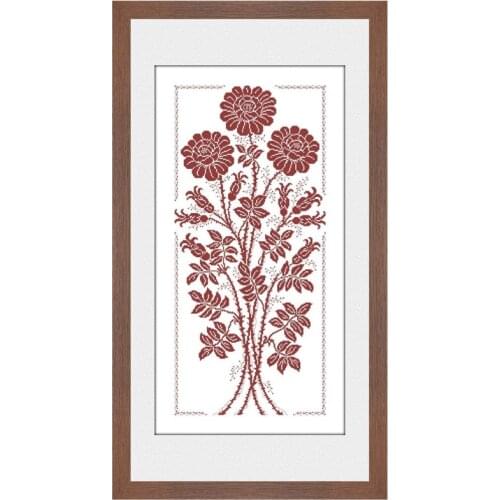 Bouquet cross stitch kit 18ct 14ct 11ct counted white cloth cotton thread sewing craft wall hangings embroidery kit for beginner