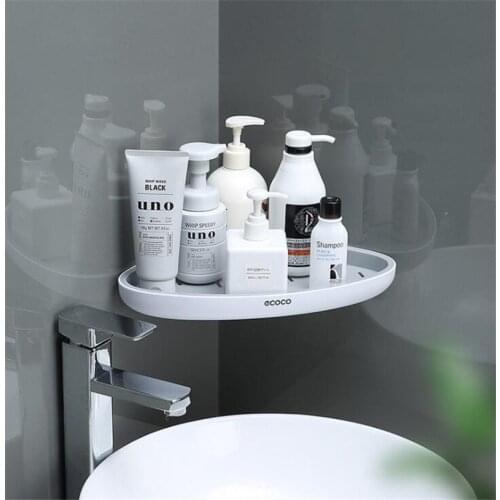 Wall Mounted Bathroom Shelf Corner Storage Rack Shampoo Cosmetic Organizer Soap Holder Holder Kitchen Rack