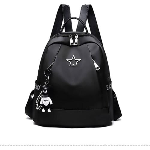 New Womens Backpack PU Leather Travel Shoulder Bag Shoulder Bag Girl Multifunctional Small School Backpack Women Black