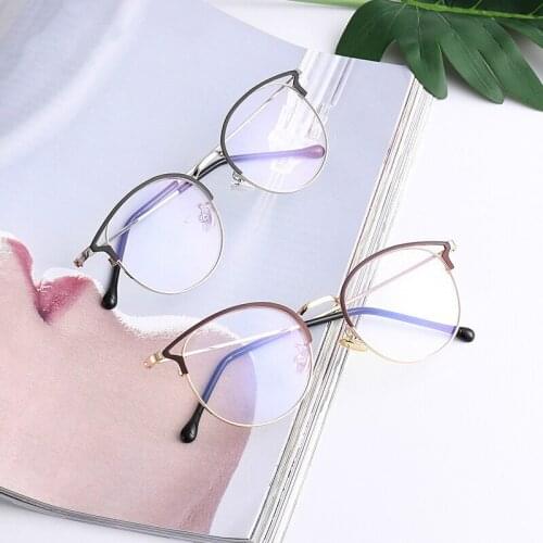 NEW Womens Blue Light Blocking Computer Glasses Cat Eye Anti Blue Rays Eyeglasses Female Plain Mirror Glasses Frame Eyewear