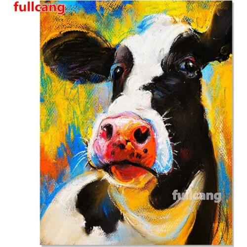 Cute cow 5D DIY Diamond Painting Full Drill cartoon animal Diamond Embroidery Mosaic diamond stitch kids room Decor JX2384