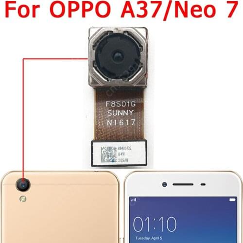 Original Rear Camera For OPPO Neo 7 A37 Neo7 Back View Main Big Backside Camera Module Flex Cable Replacement Repair Spare Parts