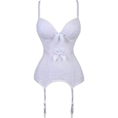 Sexy Belt Breathable Fabric High Elasticity Lingerie Corset and Bustier with cup Girdle Set with Straps Corsets Plus Size