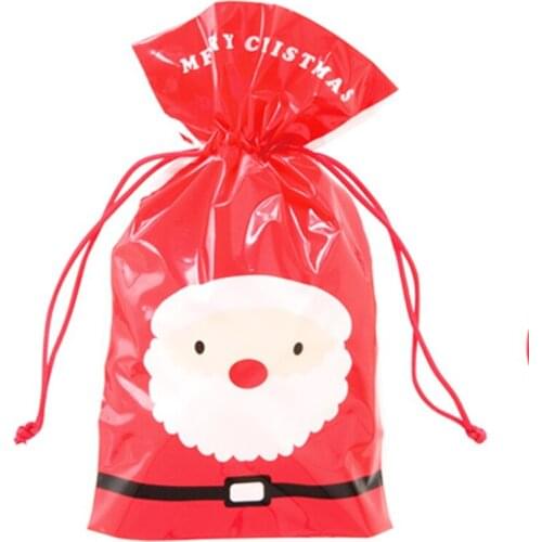 Christmas gift Drawstring Bags,Snacks,Party, Favor,Gift,Plastic Package Bag 10pcs/lot