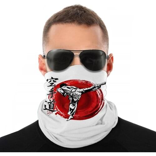 Karate Shotokan Kyokushin Magic Scarf Neck Face Mask Men Women Fashion Tube Mask Seamless Bandanas Dustproof Headband Outdoor