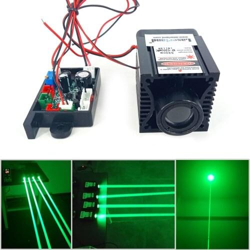 TEC 530nm 200mw Fat Green Diode Laser Module TTL for Stage Lighting Bird Scaring