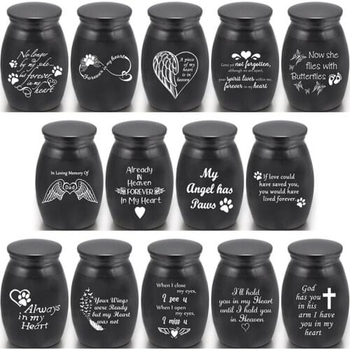 Memorials Dog Cremation Urn Casket No Deformation Funeral Birds Cat Container Mini Small Black Human Ashes for Pets