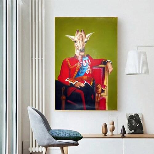 Vintage Abstract Animals Art Canvas Print Painting Portrait Wall Art Pictures for Living Room Poester Home Decor