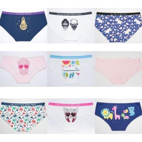 Japanese And South Korean Womens Underwear Wholesale Womens Briefs Cotton Cute Cartoon Low Waist Panties