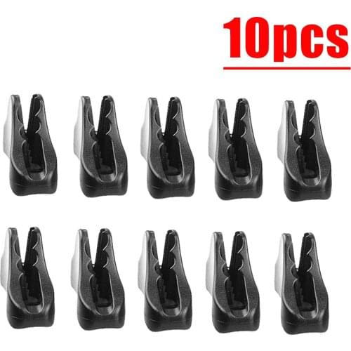 10pcs/set Camping Tent Fastener Small Plastic Anti-slip Wind Rope Buckles Triangle Cord Tightener Stopper Adjuster Tool