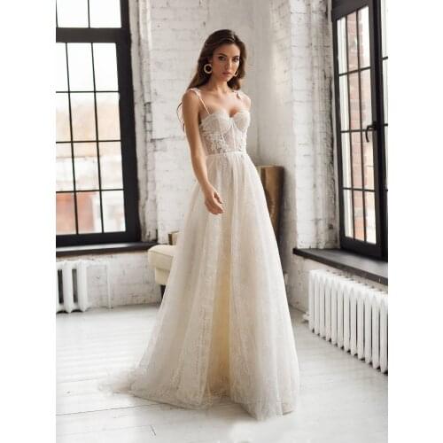 Vintage Lace Straps Wedding Dress Boning Corset Closure Elegant 2022 New A Line Backless Handmade Plus Size Romance Bridal Gowns