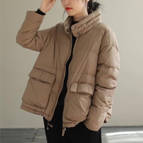 SEDUTMO Winter Warm Duck Down Jackets Women Casual Oversize Coat Autumn Pocket Puffer Jacket ED1427