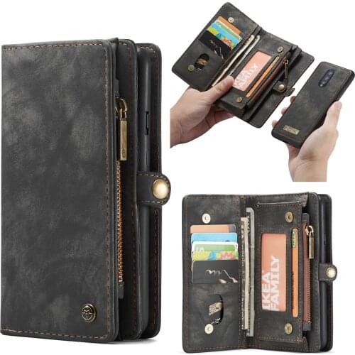008 CaseMe Vintage Leather Case For Oneplus 7 Pro Magnetic Wallet Phone Case For One Plus 7 Pro 7Pro Flip Case