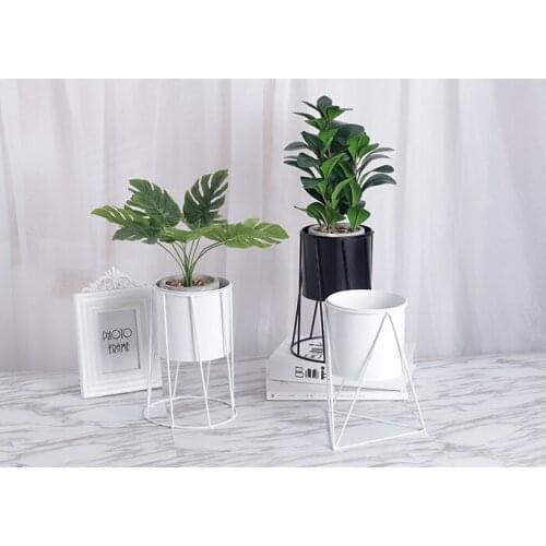 1PC Iron Metal Pastoral Flower Stand Water Planting Vase Europe Style Succulent Flowerpot Iron Flower Stand Flower Vase JL 201