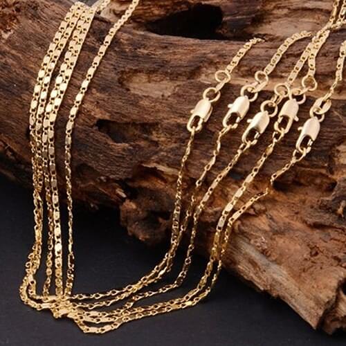 2017 Hot Selling 1Pc Women Men Fashion Copper Long Flat Single Chain Clavicle Necklace