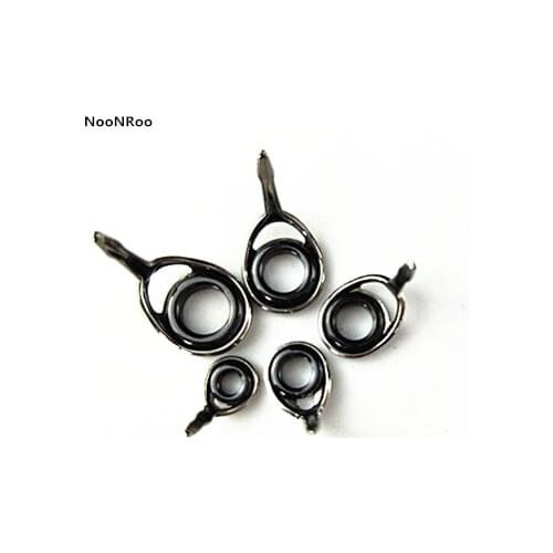 Black color KT & KL #4/#5/#5.5/#6/#8/#10/#12 ---Black color frame with Alconite Ring 10pcs Repare guides fishing rod guides