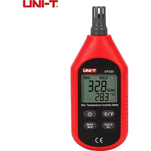 UNI-T UT333 Mini Digital Air Temperature Hygrometer Indoor and Outdoor Hygrometer Overload Indication LCD Backlight