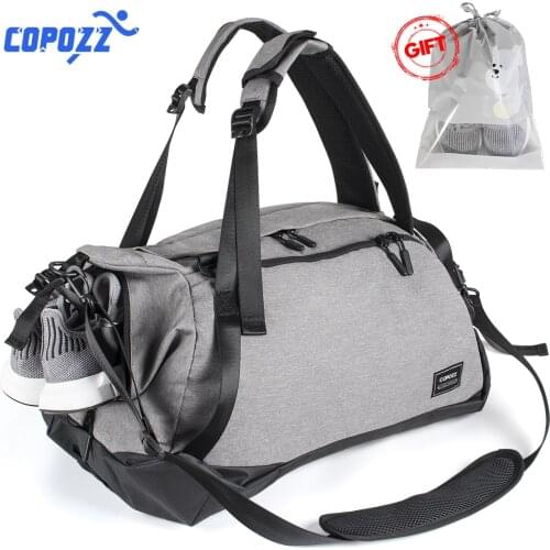 COPOZZ Waterproof Gym Bags Sport Men Women for Shoes Storage Fitness Yoga Mat Training Bag Single Shoulder Handbag Crossbody Tas
