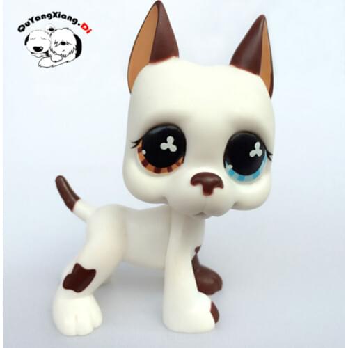 CWG030 Pet Shop Animal Dane Blue Eye Brown Dog Rare action Figure cute puppy