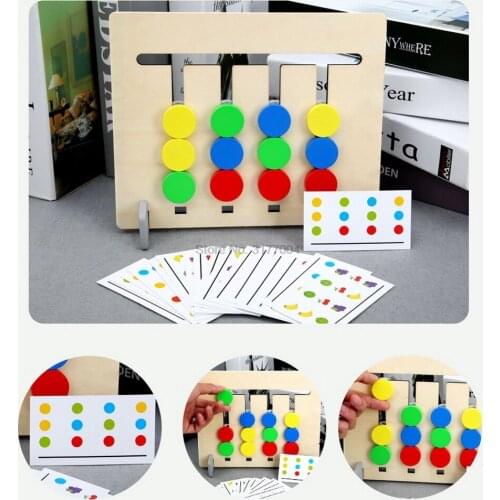 DHL 50set Montessori Colors and Fruits Double Sided Matching Game Logical Reasoning Training Kids Educational Toys