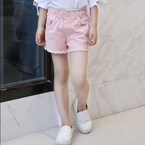 New Summer Kids Short Denim Shorts For Girls Fashion Girl Short Princess Jeans Children Ripped Pants Girls Shorts Girls Clothing