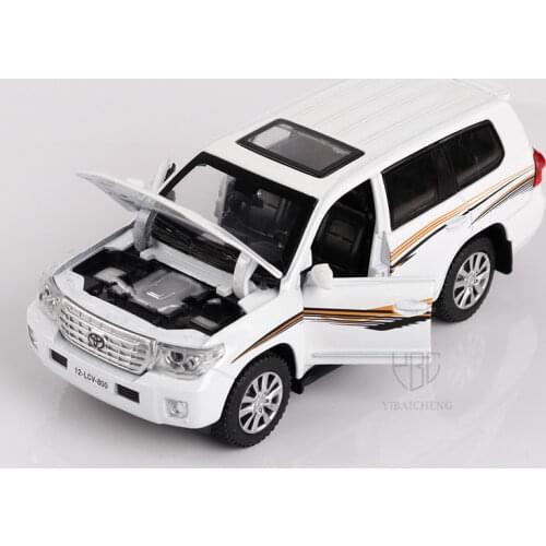 1/32 LAND CRUISER SUV Car Model Toy With Light Metal Material Strong And Fall Resistant Off-road Vehicle Childrens Gifts For Boy