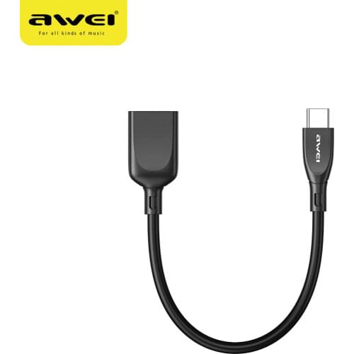 Awei CL-14 OTG Adapter Type-C to USB Cables For Data Transmission Mobile Phone To Laptop Accessories