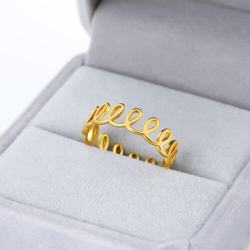 Fashion Thin Wire Wrap Rings For Women Stainless Steel Rose Gold Dainty Jewelry Twist Rings Best Friend Gifts Bague Femme