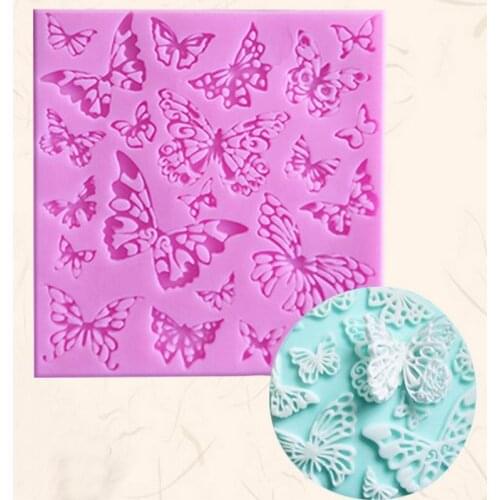 Kitchen DIY Creative 3D DIY Silicone Mold Butterfly Fondant Fondant Cake Mold Silicone Mold Chocolate Cake A799