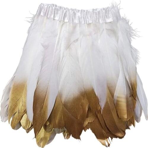 2meter Goose White Feathers Trims Diy Plumas Ribbons for Needlework Wedding Decoration Fringe for Clothes Plumes Crafts 15-20cm