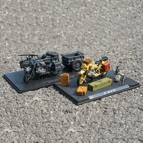 Diecast 1/24 World War II German Army Yangtze River Prototype R75 Tricycle Model Collection Decoration Display Boy Gift