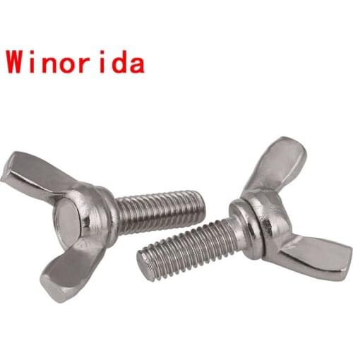 M4 M5 M6 M8 316 Stainless Steel Wing Screw \ Butterfly Horn Screw \ Wing Hand Screw \ Wing Bolt 5Pcs