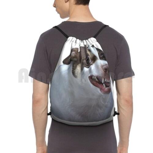 Mr Bubz Backpack Drawstring Bags Gym Bag Waterproof Mr Bubz Mr Bubs Bubz Bubs Dog Scary Dog Chihuahua Mean Dog Meme Memes