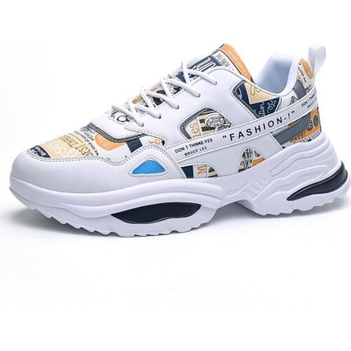 2021 new Korean fashion trend mens casual sneakers thick-soled dad shoes tide mens outdoor sports essential shoes