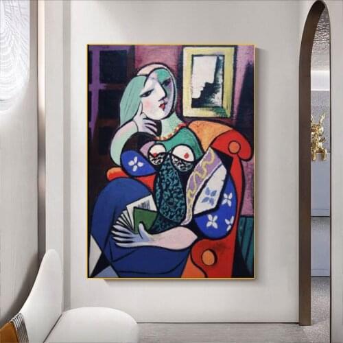 Picasso Famous Canvas Painting Living Room Abstract Graffiti Woman Figure Poster Nordic Modern Art Aesthetic Room Decor Pictures