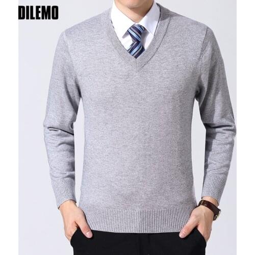 2021 New Fashion Brand Sweater Mens Pullover V Neck Slim Fit Jumpers Knitting Thick Warm Autumn Korean Style Casual Mens Clothes