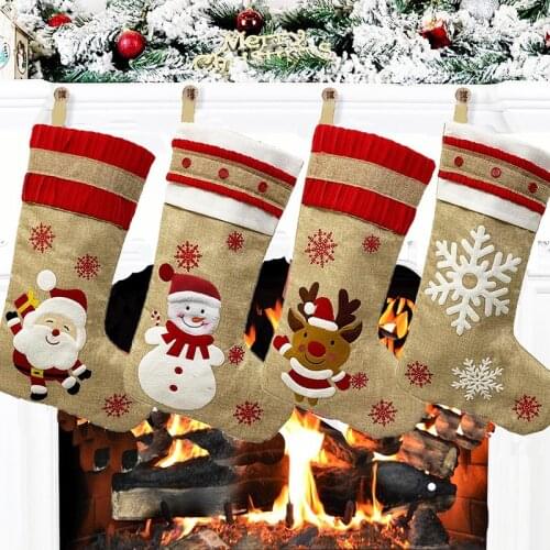 New Year 2021 Gifts Bag Christmas Stocking Noel Christmas Decorations For Home Socks Xmas Tree Decoration Natal Decor