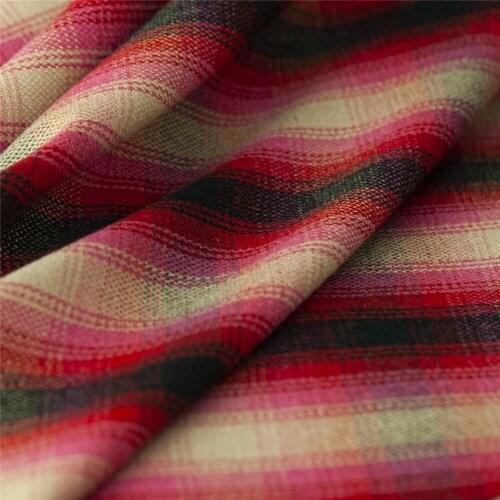 Yarn-dyed check/plaid pure wool fabric,warm red tone,soft and good drape,sewing for jacket,coat,dress,suits,craft by the yard