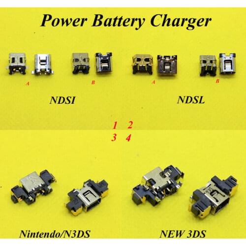 Power Jack Socket Charger Charging Dock Port Connector For Nintendo DSi XL NDSi NDSL DC connector jack for 3DS 3DSXL/LL NEW 3DS