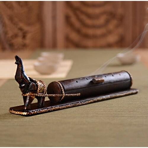 Handmade creative line incense burner room line incense stick bamboo Thai wooden ornaments Buddha hall decorations