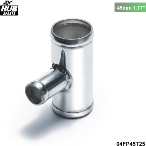 45mm 1.77" T-Piece Aluminum Intake Cooling Systems Turbo intercooler T-Pipe piping for 25mm OD BOV For TOYOTA 93-98 HU-04FP45T25