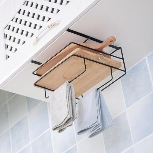 Kitchen rack Iron rack towel rack hook storage rack kitchen rack kitchen storage rack shelves for wall kitchen product