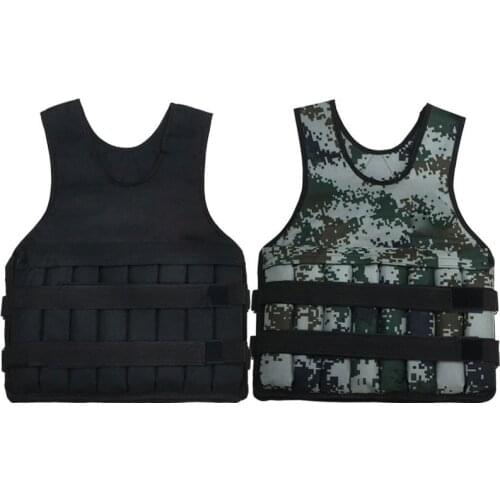 20 KG Loading Weighted Vest For Boxing Training Adjustable Waistcoat Jacket Sand ClothingGym Outdoor Workout Fitness Equipment