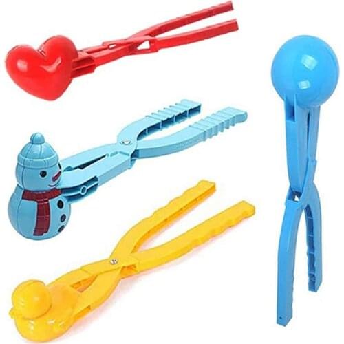 1/2/3/4 Pack Snowball Maker with Handle for Kids Snow Ball Fights Perfect Outdoor Play Snow Toys Duck /Heart/Ball Shape LBS
