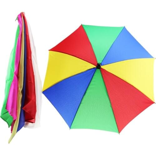 1 Set 40cm Magic Scarves Change The Umbrella (1 Pcs Umbrella +6 Pcs Silks ) Magic Tricks Street Stage Party Magic Accessories