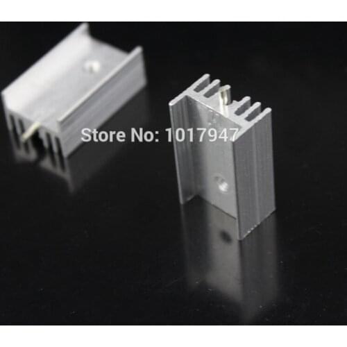 10 Pieces LOT 25x15x10mm Anodized Aluminum Heatsink for TO-220 TO220 IC Heat sink