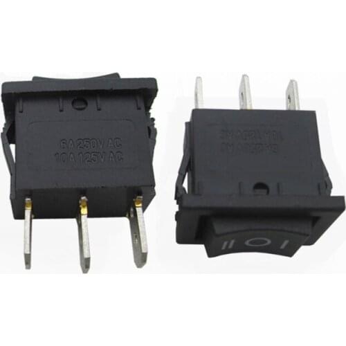 2pcs/lot Rocker switch rocker Rocker power switch button three-block 3-pin single-pole double-throw