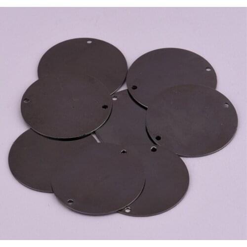 22mm Double Hole Glossy Round Charm Jewelry Discovery Stamping Pendant For DIY Earrings Necklace Pendant Handmade Accessories