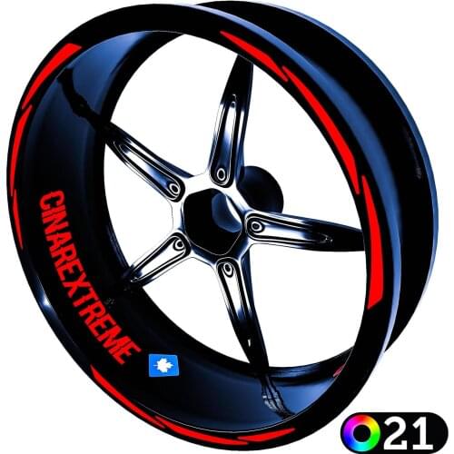 3 Piece Design Rim Tape Wheel Stripes Decals Sticker Reflective & Fluorescent Colors CinarExtreme